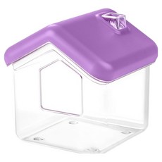 랜보어 햄스터 하우스 모래 목욕통 13.5 x 14 x 16 cm, 퍼플, 1개