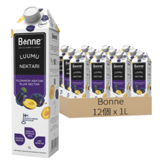 Bonne 芬蘭果汁 李子, 12個, 1L