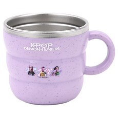 LiLFANT K-POP Demon Hunters The Bowl 抗菌洗碗機用不鏽鋼杯, 混合顏色, 1個, 250ml