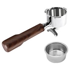 칼딘 드롱기 데티카 스메그 더블 스파웃 포터 필터 51mm, 월넛, 1개 월넛, 1개