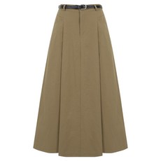 ab.plus 女款A字中長裙 附腰帶 LSA5MS34