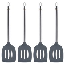 발룬피니 노블 실리콘 키친툴 조리도구 구멍뒤집개, 딥차콜, 4개