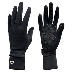 mountainequipment 女性用觸控手套 雙手穿戴組, 黑色, 1套