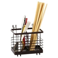 Kusso 時尚鐵製瀝水餐具筒 小型 SLQ4100, 棕色, 1個