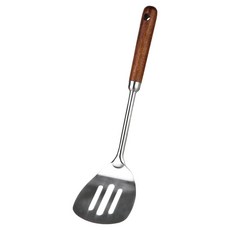 plala 手柄不鏽鋼迷你三角鍋鏟, 胡桃木, 1個