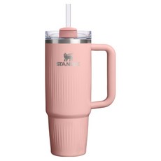 스탠리 퀜처 H2.0 플루티드 텀블러, 피치 로즈 글로스, 887ml, 1개