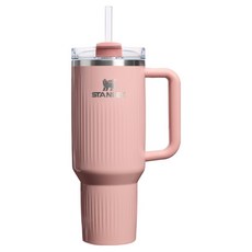 스탠리 퀜처 H2.0 플루티드 텀블러, 피치 로즈 글로스, 1.18L, 1개
