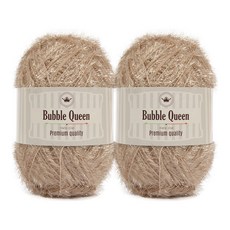 brandyarn Bubble Queen系列 菜瓜布線, 粉米色, 2捲