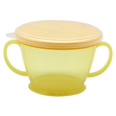 2deco 防灑零食杯, 黃色, 1套
