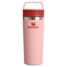 스탠리 카페 투고 트래블 머그, 피치 로즈, 473ml, 1개