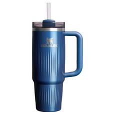 스탠리 퀜처 H2.0 플루티드 텀블러, 글레이셜 블루 샤인, 887ml, 1개