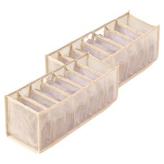 앞날창창 옷장정리 칸막이 수납 7칸, 베이지, 2개