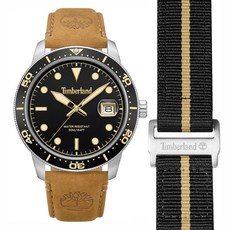 Timberland 男士 PEATFIELD 皮革休閒時尚防水夜光腕錶 TDWGB00834X