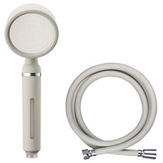 Dr.WATER SHOWER HEAD Tone & Shower 彩色過濾蓮蓬頭 + 1.5m 蓮蓬頭軟管組, 淺灰色, 1套