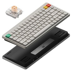 누피 로우 프로파일 기계식 유무선 텐키리스 키보드, 저소음나노블러시축, NODE75, 루나 화이트