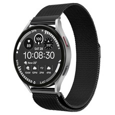 LIAMONT Galaxy Watch 磁吸米蘭式錶環金屬錶帶, 1個, 黑色