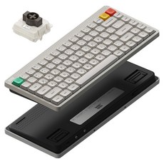 누피 로우 프로파일 기계식 유무선 텐키리스 키보드, 나노갈축, NODE75, 루나 화이트