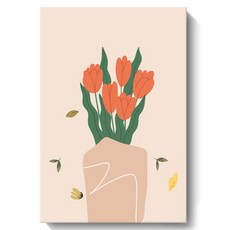 Sunbit 室內裝飾 Momo 帆布畫框 紅色鬱金香