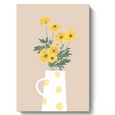 Sunbit 居家裝飾 Momo 帆布畫框 菊花