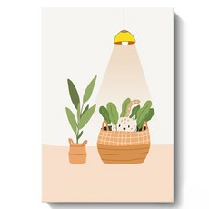 Sunbit 室內裝飾 Momo 帆布畫框 花盆貓咪