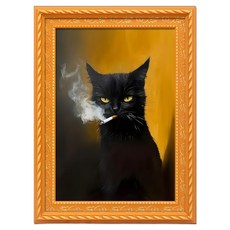 Anuro 名畫風格貓咪冰箱磁鐵相框 SCE043-C, 混合色