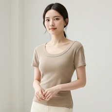 Dotif 女款基本修身棉質短袖T恤 D263-0270