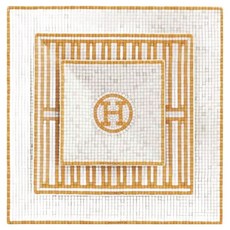 HERMES 愛馬仕 馬賽克24K金方形盤3件組 No.1-3-026047p, 混合色, 1套, 方形盤 No 1+ No 2 + No 3