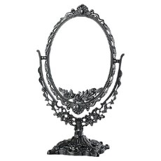 Heuimi Mall 復古鏡框桌上型裝飾鏡 kk51, 黑色