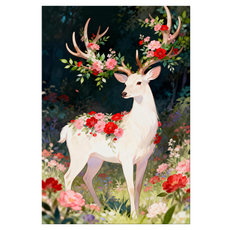 夢幻白鹿客廳相框 C款, 1個