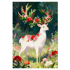 夢幻白鹿客廳相框 B款, 1個