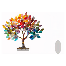 힘룸 꾸미기좋은 행운의나무 2D 아크릴 장식, 레인보우크리스탈