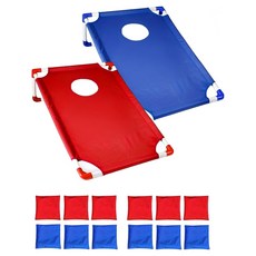 韓國 KANGAROO 孔洞遊戲 投擲懶骨頭 紅色 + 藍色組合, 1套