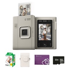 인스탁스 미니 리플레이 플러스 샌드베이지 + 필름 2개 x 20p + 케이스 샌드베이지 + 32GB메모리 + 오리진미니앨범 랜덤발송 세트, 1세트, FI044