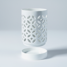 CUSSO 現代陶瓷瀝水餐具筒 G 10.5 x 14 cm, 白色, 1個
