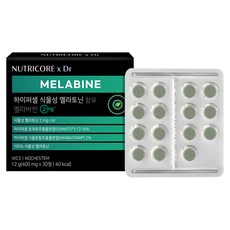 뉴트리코어 하이퍼셀 식물성 멜라토닌 함유 멜라바인 2mg 12g, 1개, 30정