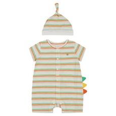 ETTOI 新生兒用 禮品用 Andy 短袖棉質連身衣 + 帽子 + 禮品包裝組 + 購物袋