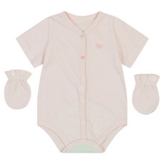 ETTOI 新生兒用 禮品用 Titi 新生兒連身衣 + 防抓手套 + 禮品包裝組 + 提袋