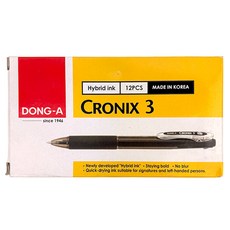 DONG-A Cronix3 3色原子筆 0.7mm 12入, 天藍色, 1個