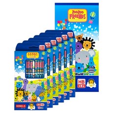 DONG-A Juju Friends 鉛筆 HB 10入 6p, 60個, 藍色