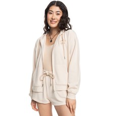 ROXY 女款寬鬆版型連帽拉鍊外套 RE11HD011TEH