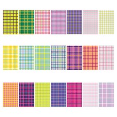 Iciel design 手帳裝飾 格紋內頁 21款 MIX 套組 格紋, 1套