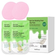 메디플라워 일회용 어성초 쑥 모델링 팩 4p + 해면 2p 세트, 1개