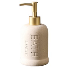 THE ZAKKA 極簡石紋陶瓷浴室按壓瓶, 米金色, 1個