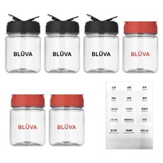 布魯巴 調味罐 黑色 200ml x 3入 紅色 200ml x 3入 字母貼紙 18種, 1個, 調味罐 2種, 字母貼紙 18種