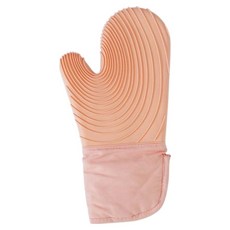 부엌다옴 실리콘 주방 오븐장갑 대, 핑크, 1개