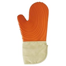 부엌다옴 실리콘 주방 오븐장갑 대, 오렌지, 1개
