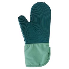 부엌다옴 실리콘 주방 오븐장갑 대, 그린, 1개