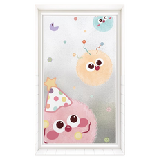 코다치프 귀여운 유리스티커 디자인2, 혼합색상