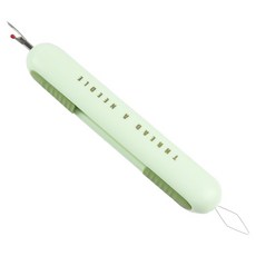 JSTrading 휴대용 2in1 바늘 실뜯개 끼우개, 1개, 그린