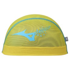Mizuno 美津濃 Logo網眼泳帽 N2JWC001, 44 黃色, 1個